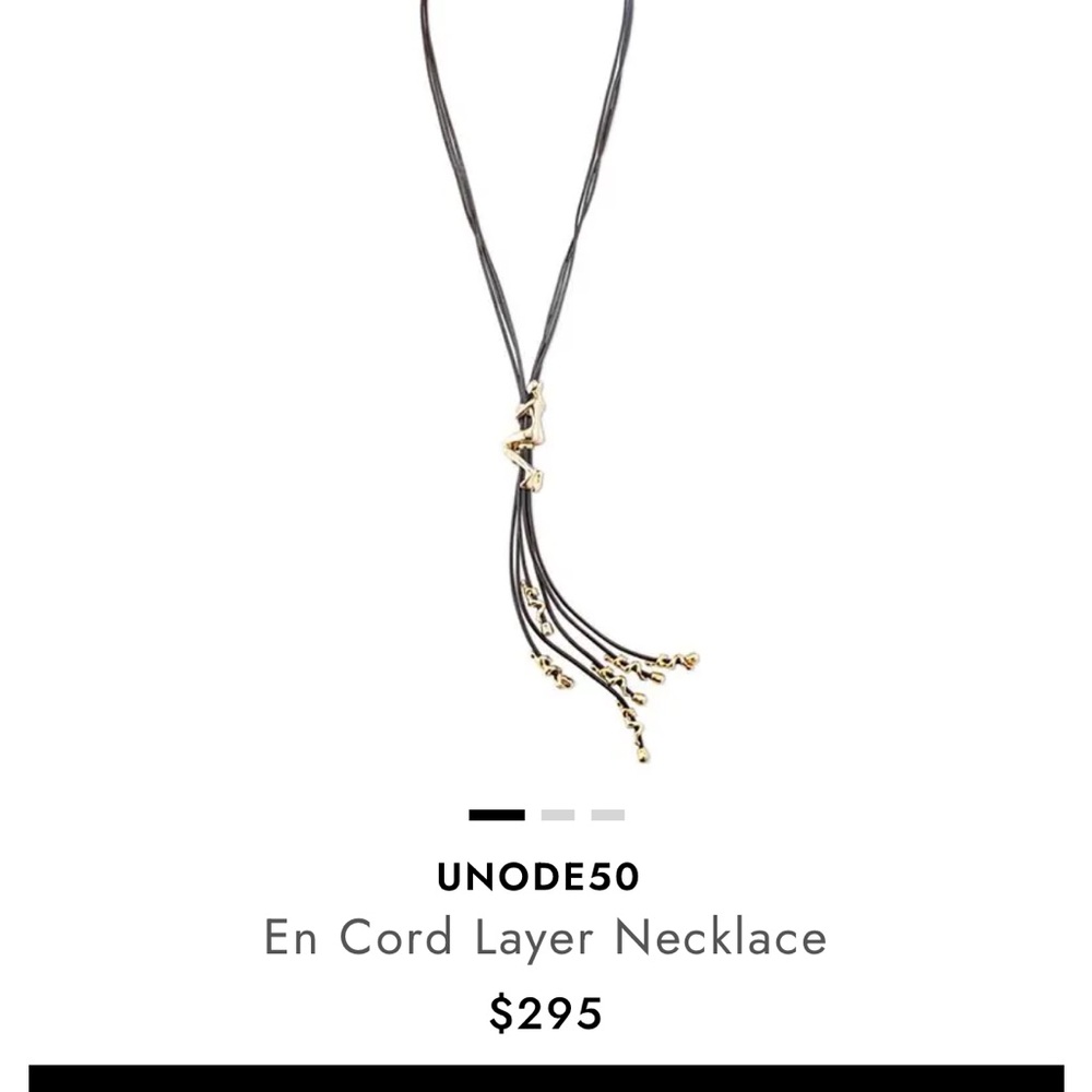 UNO de 50 Gold and Black Cord Necklace - Picture 8 of 12